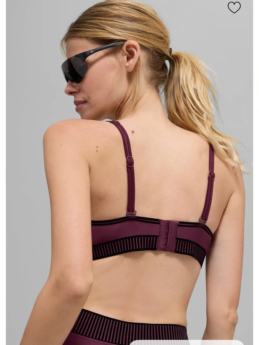 Alo Airlift Line Up Bra - Burgundy
